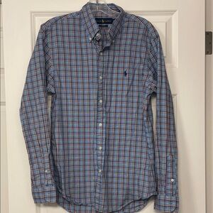 Ralph Lauren Blue and Red Plaid Button Down Shirt